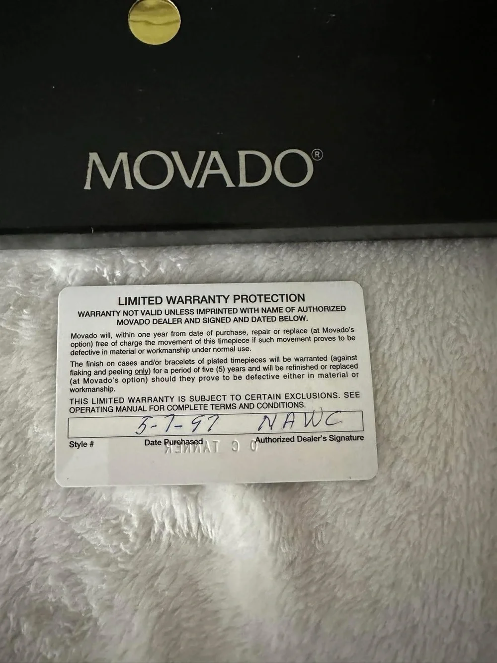 New Old Stock from 1997 w 10k Gold and Stainless Steel Case Museum MOVADO Watch - Picture 6 of 15